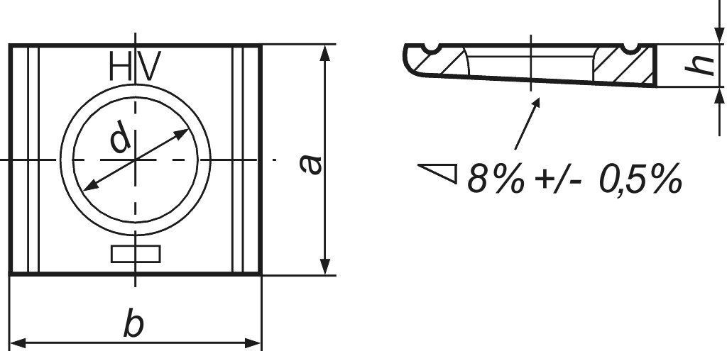 DIN 6918  28  C45 hot-dip galvanized